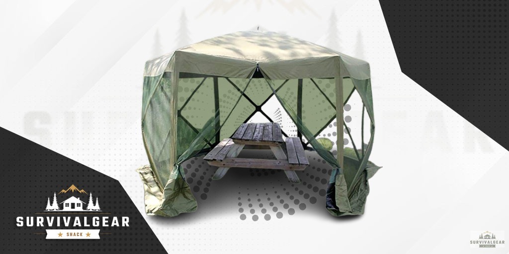 Clam Quick-Set Escape 12 x 12 Foot Portable Pop-Up Camping Outdoor Gazebo Screen Tent