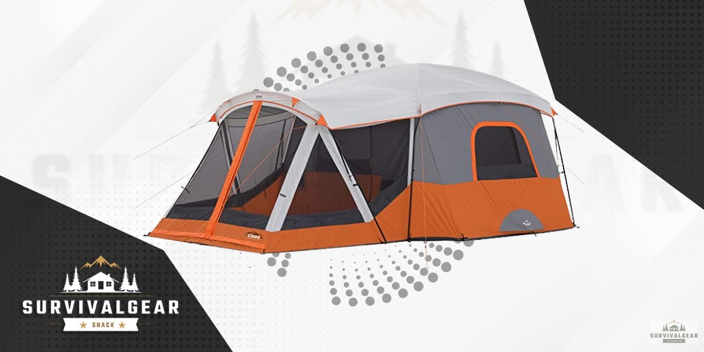 Core 11-Person Family Cabin Tent with Screen Room