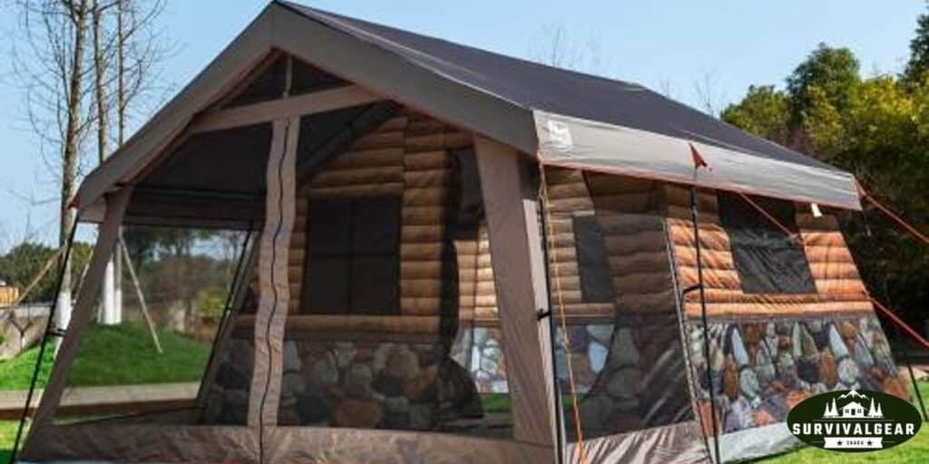 Timber Ridge Log Cabin Tent Huge Front Screen Room